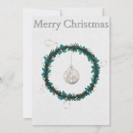 フラットホリデーカードウィズクリスマスイラストレーション シーズンカード