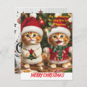 フラットホリデーカードミオウィクリスマス シーズンカード (正面/裏面)