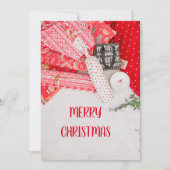 フラットホリデーカードメリークリスマス シーズンカード (正面)