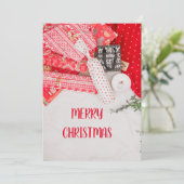 フラットホリデーカードメリークリスマス シーズンカード (スタンド正面)