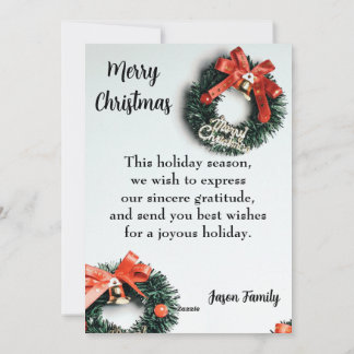 フラットホリデーカードメリークリスマス シーズンカード