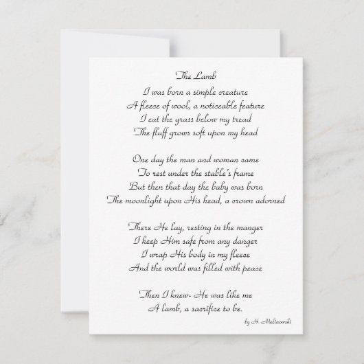 フラットホリデーカード、サイズ: 4.25インチx 5.5インチ、紙: Matt シーズンカード (正面)