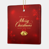 フラットホリデーカード、サイズ： 4.25インチx 5.5インチ、紙: Matt セラミックオーナメント (左)