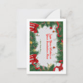 フラットホリデーカード、サイズ： 4.25インチx 5.5インチ、紙: Matt ノートカード (正面)