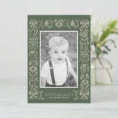 フラットホリデーカード、サイズ：4.25" x 5.5"、紙：マット仕上げ シーズンカード (スタンド正面)