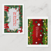 フラットホリデーカード サイズ：4.25" x 5.5"、紙：マット仕上げ