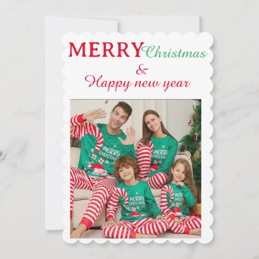 フラットホリデーカード、サイズ:5" x 7"、紙:クラフト紙 シーズンカード (正面)