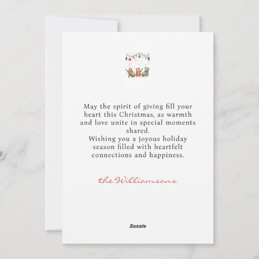 フラットホリデーカード シーズンカード (裏面)