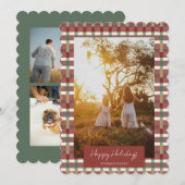 フラットホリデーカード　ハッピー・ホリデー シーズンカード (正面/裏面)