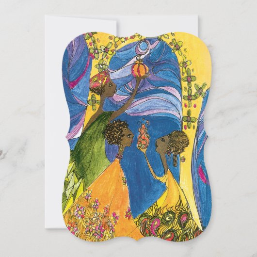 フラットホリデーグリーティングカード カード (正面)