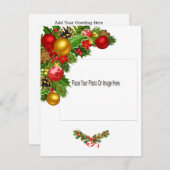 フラットホリデーフォトカード シーズンカード (正面/裏面)