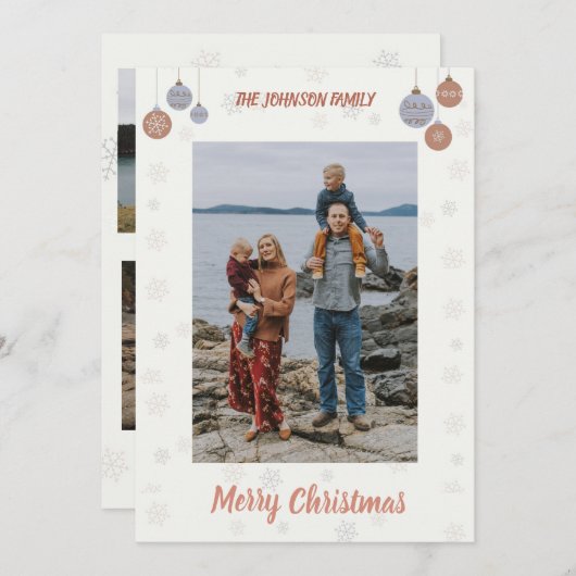 フラットホリデーフォトカード シーズンカード (正面/裏面)