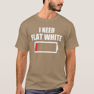 フラットホワイトが好きなコーヒー好きな友達へ Tシャツ