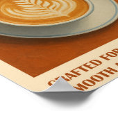 フラットホワイトコーヒープリント、ミニマリストエスプレッソウォール ポスター (角)