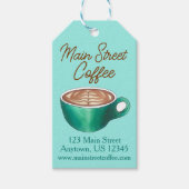 フラットホワイトラテカプチーノコーヒーショップハウスカフェ ギフトタグ (正面)