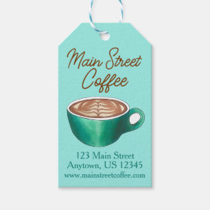 フラットホワイトラテカプチーノコーヒーショップハウスカフェ ギフトタグ
