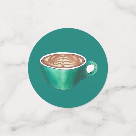 フラットホワイトラテカプチーノコーヒーショップハウスカフェ コンフェッティ (スモール正面)