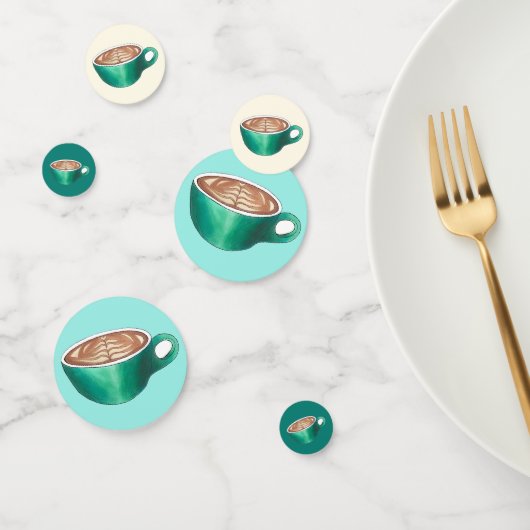 フラットホワイトラテカプチーノコーヒーショップハウスカフェ コンフェッティ (グループ)