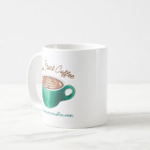 フラットホワイトラテカプチーノコーヒーショップハウスカフェ コーヒーマグカップ (正面左)