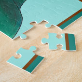 フラットホワイトラテカプチーノコーヒーショップハウスカフェ ジグソーパズル (側面)