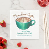 フラットホワイトラテカプチーノコーヒーショップハウスカフェ スタンダードランチョンナプキン (インサイチュ)