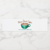 フラットホワイトラテカプチーノコーヒーショップハウスカフェ ペットボトルラベル (シングルラベル)