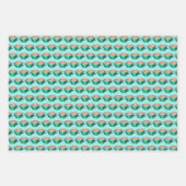 フラットホワイトラテカプチーノコーヒーショップハウスカフェ ラッピングペーパーシート (正面)