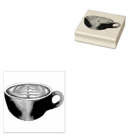 フラットホワイトラテカプチーノコーヒーショップハウスカフェ ラバースタンプ