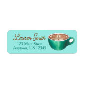 フラットホワイトラテカプチーノコーヒーショップハウスカフェ ラベル (正面)