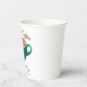 フラットホワイトラテカプチーノコーヒーショップハウスカフェ 紙コップ (左)