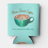 フラットホワイトラテカプチーノコーヒーショップハウスカフェ 缶クーラー (正面)