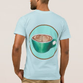 フラットホワイトラテカプチーノコーヒーショップハウスカフェ Tシャツ (裏面)
