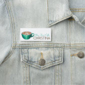 フラットホワイトラテカプチーノコーヒーショップバリスタ 名札 (インサイチュ)