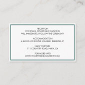 フラットボエレガントタニカルグモダンリーンティーク エンクロージャーカード (裏面)