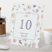 フラットボエレガントタニカルモダングリーンテーブル番号 台座サイン (インサイチュ)