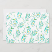 フラットボエレガントタニカルモダンレモンノートカード サンキューカード (裏面)