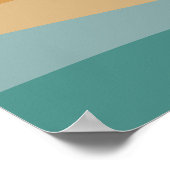 フラットボホ抽象芸術ランドスケープサンセットアンドマウンテンズ ポスター (角)