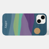 フラットボホ抽象芸術ランドスケープサンセットアンドマウンテンズ Case-Mate iPhoneケース (裏面 (横))