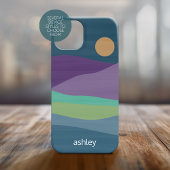 フラットボホ抽象芸術ランドスケープサンセットアンドマウンテンズ Case-Mate iPhoneケース