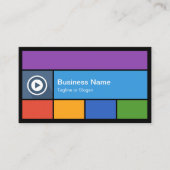 フラットメトロスタイルデザインモダン – カラータイル 名刺 (正面)