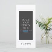 フラットメニュカスタムーカード – 4x9インチ メニュー (スタンド正面)