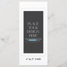 フラットメニュカスタムーカード – 4x9インチ メニュー