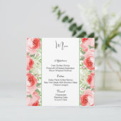 フラットメニューカードピンクロース メニュー (スタンド正面)