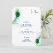 フラットメニューカードピーコック メニュー (スタンド正面)