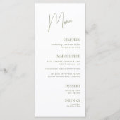 フラットメニューブライダルシャワー メニュー (正面)