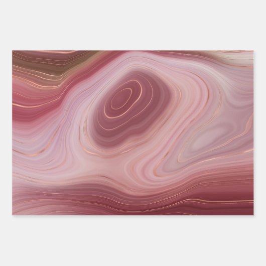 フラットラッピング紙3旋回バラ ラッピングペーパーシート (正面)