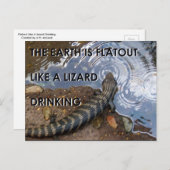 フラットリザードハガキ – フラットアースミーム ポストカード (正面/裏面)