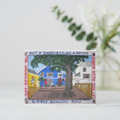 フラットロックNCの小さな虹の列のバックデッキ ポストカード (スタンド正面)