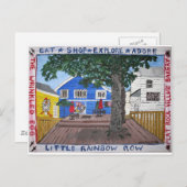 フラットロックNCの小さな虹の列のバックデッキ ポストカード (正面/裏面)