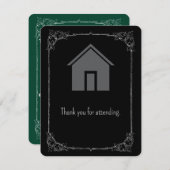 フラット引っ越し祝いパーティーサンキューカード – コミュニティ… サンキューカード (正面/裏面)